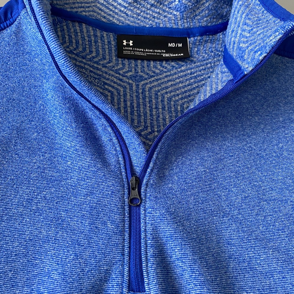 Under Armour Men's Heathered Blue 1/4 Zip-Up.